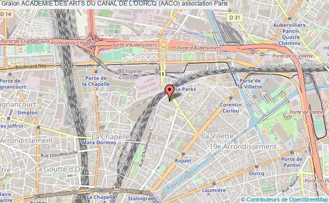 plan association Academie Des Arts Du Canal De L'ourcq (aaco) Paris