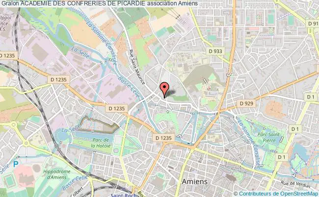 plan association Academie Des Confreries De Picardie Amiens