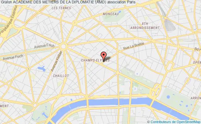 plan association Academie Des Metiers De La Diplomatie (amd) Paris