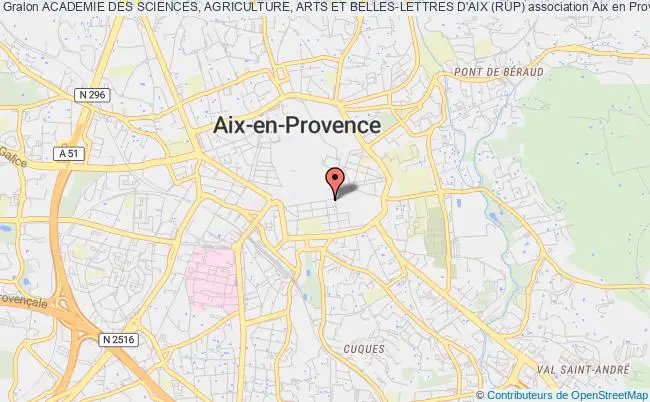 plan association Academie Des Sciences, Agriculture, Arts Et Belles-lettres D'aix (rup) Aix-en-Provence