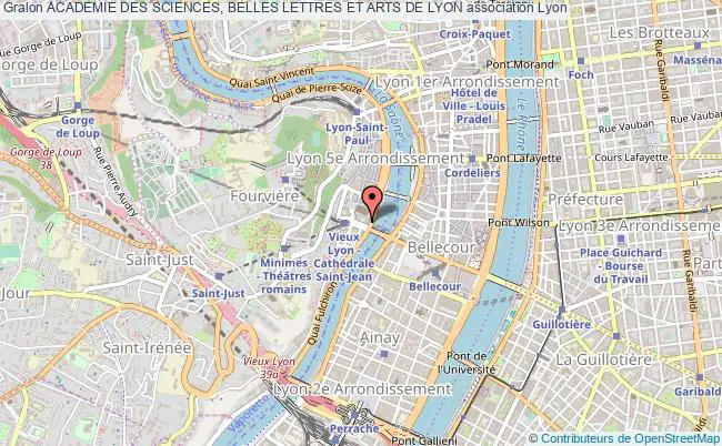 plan association Academie Des Sciences, Belles Lettres Et Arts De Lyon Lyon 5e
