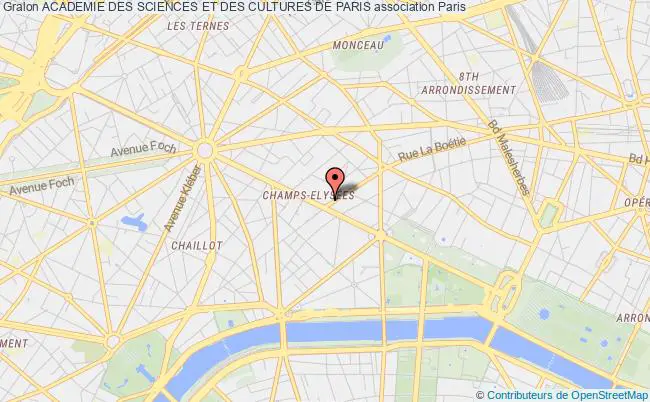 plan association Academie Des Sciences Et Des Cultures De Paris Paris