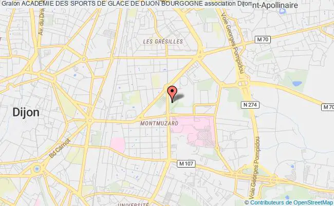 plan association Academie Des Sports De Glace De Dijon Bourgogne Dijon