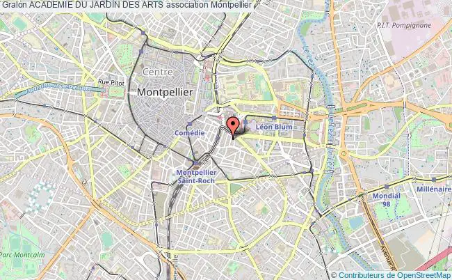 plan association Academie Du Jardin Des Arts Montpellier
