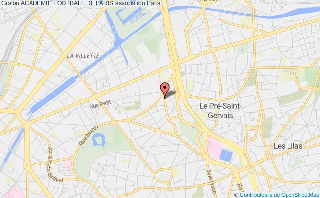 plan association Academie Football De Paris Paris
