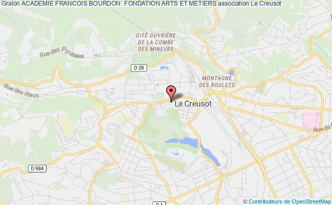 plan association Academie Francois Bourdon  Fondation Arts Et Metiers Le    Creusot