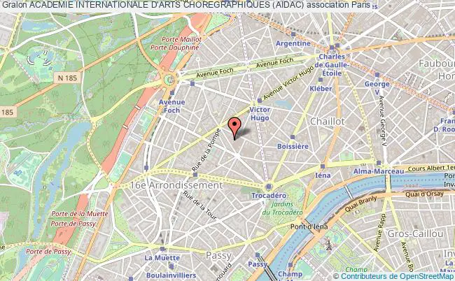 plan association Academie Internationale D'arts Choregraphiques (aidac) Paris