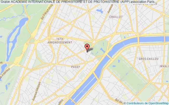 plan association Academie Internationale De Prehistoire Et De Protohistoire (aipp) Paris