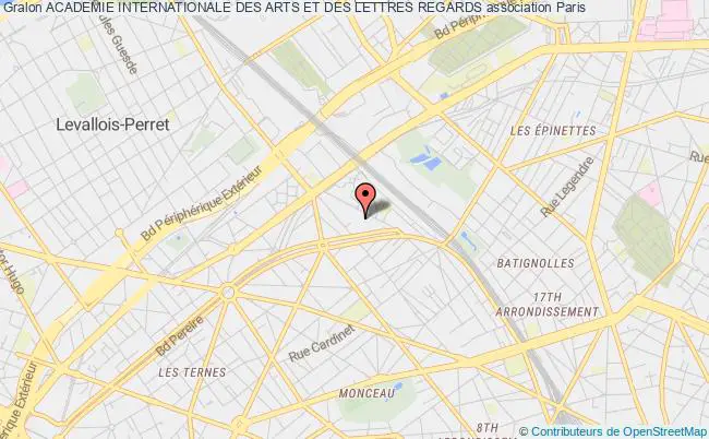 plan association Academie Internationale Des Arts Et Des Lettres Regards Paris