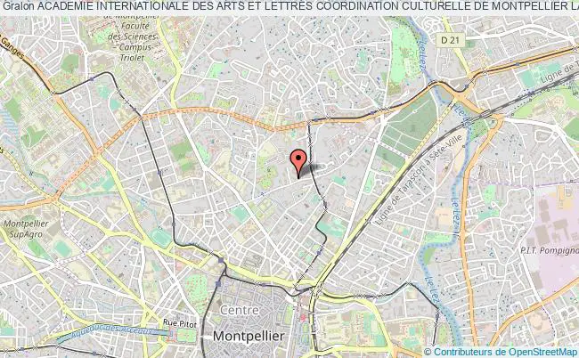 plan association Academie Internationale Des Arts Et Lettres Coordination Culturelle De Montpellier Languedoc Roussillon Montpellier
