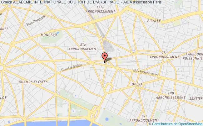 plan association Academie Internationale Du Droit De L?arbitrage  - Aida Paris