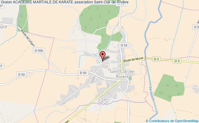 plan association Academie Martiale De Karate Saint-Clar-de-Rivière