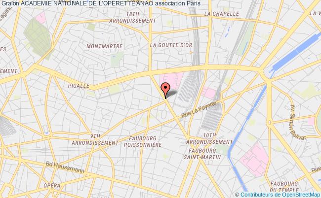 plan association Academie Nationale De L'operette Anao Paris