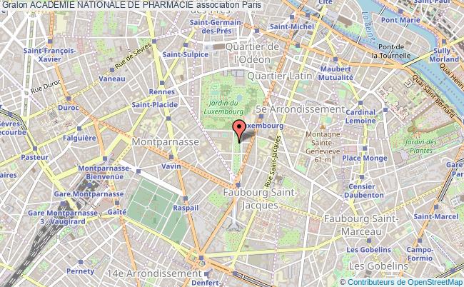 plan association Academie Nationale De Pharmacie Paris