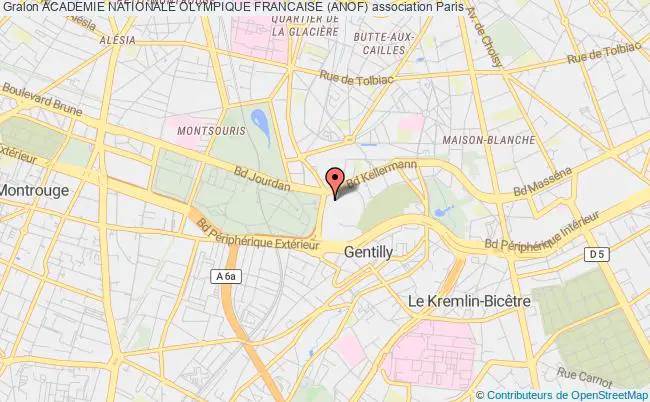 plan association Academie Nationale Olympique Francaise (anof) Paris