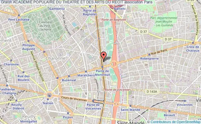 plan association Academie Populaire Du Theatre Et Des Arts Du Recit Paris
