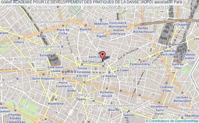 plan association Academie Pour Le Developpement Des Pratiques De La Danse (adpd) Paris