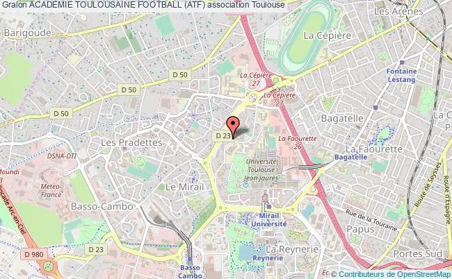 plan association Academie Toulousaine Football (atf) Toulouse