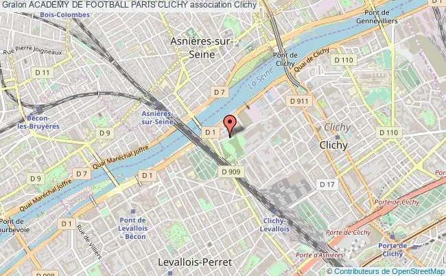 plan association Academy De Football Paris Clichy Clichy