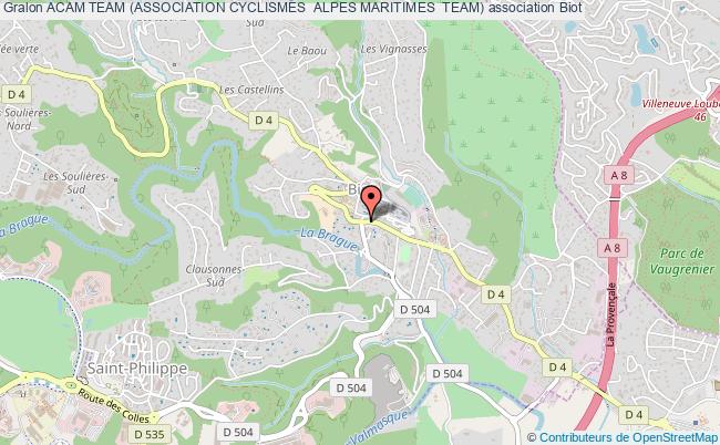 plan association Acam Team (association Cyclismes  Alpes Maritimes  Team) Biot