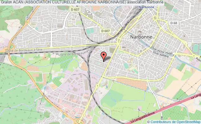plan association Acan (association Culturelle Africaine Narbonnaise) Narbonne