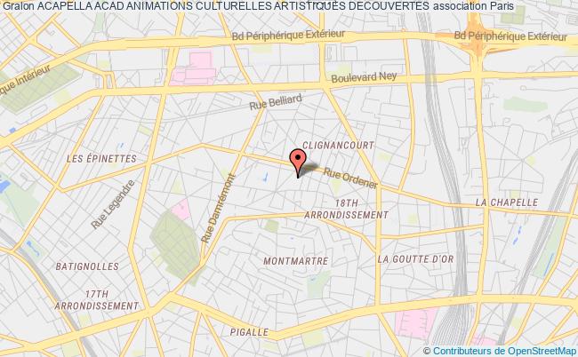 plan association Acapella Acad Animations Culturelles Artistiques Decouvertes Paris