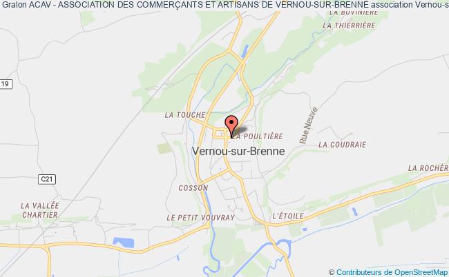 plan association Acav - Association Des CommerÇants Et Artisans De Vernou-sur-brenne Vernou-sur-Brenne
