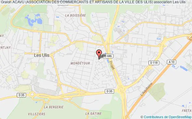 plan association Acavu (association Des Commercants Et Artisans De La Ville Des Ulis) Les   Ulis
