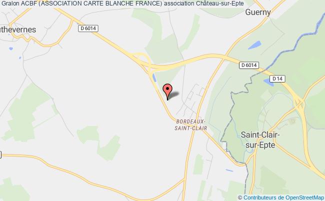 plan association Acbf (association Carte Blanche France) Château-sur-Epte