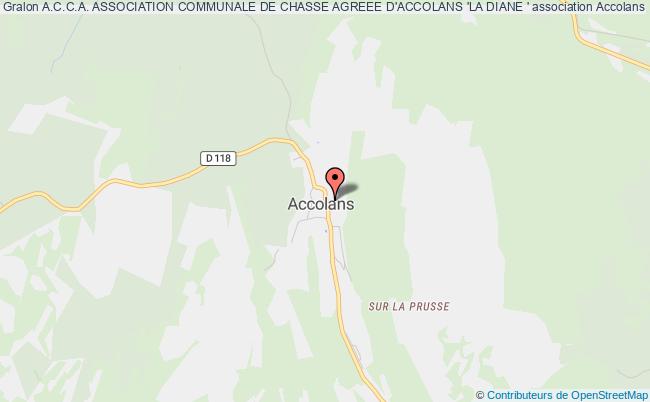 plan association A.c.c.a. Association Communale De Chasse Agreee D'accolans 'la Diane ' Accolans