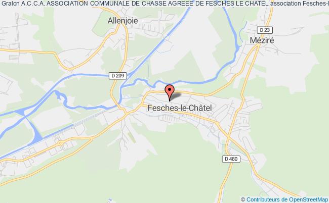 plan association A.c.c.a. Association Communale De Chasse Agreee De Fesches Le Chatel Fesches-le-Châtel
