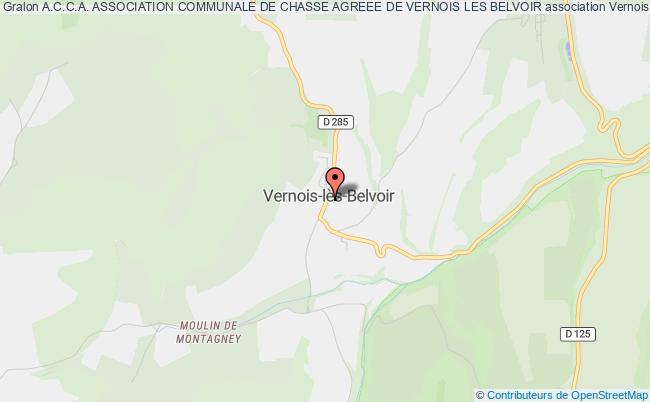 plan association A.c.c.a. Association Communale De Chasse Agreee De Vernois Les Belvoir Vernois-lès-Belvoir