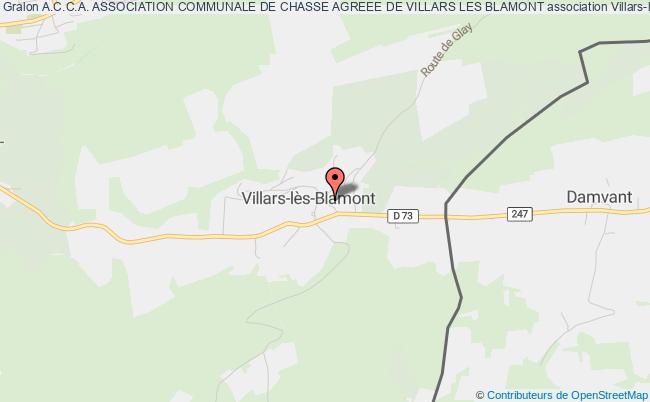 plan association A.c.c.a. Association Communale De Chasse Agreee De Villars Les Blamont Villars-lès-Blamont