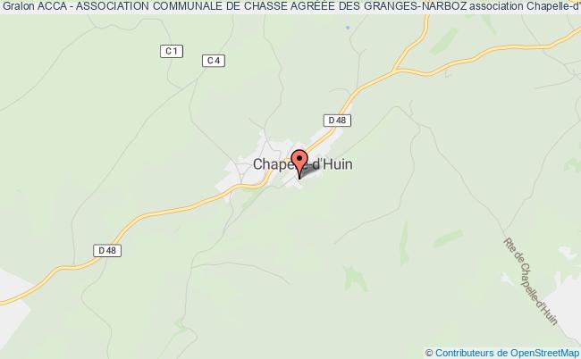 plan association Acca - Association Communale De Chasse AgrÉÉe Des Granges-narboz Chapelle-d'Huin