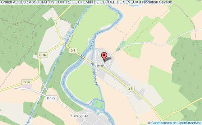 plan association Acces : Association Contre Le Chemin De L'ecole De Seveux Seveux