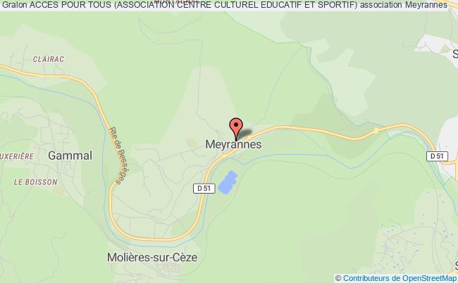 plan association Acces Pour Tous (association Centre Culturel Educatif Et Sportif) Meyrannes