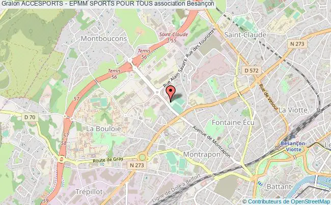plan association Accesports - Epmm Sports Pour Tous Besançon