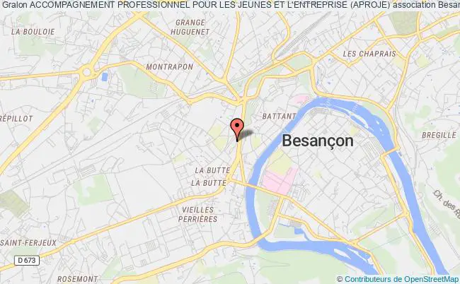 plan association Accompagnement Professionnel Pour Les Jeunes Et L'entreprise (aproje) Besançon
