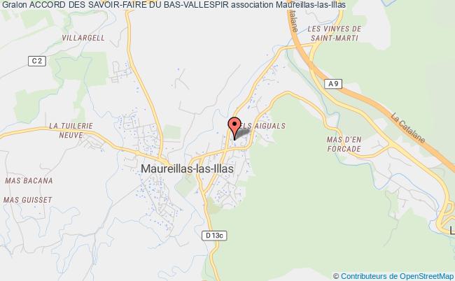 plan association Accord Des Savoir-faire Du Bas-vallespir Maureillas-las-Illas