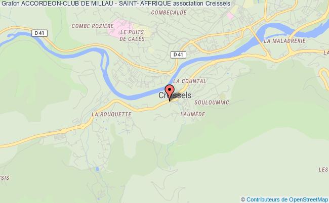 plan association Accordeon-club De Millau - Saint- Affrique Creissels