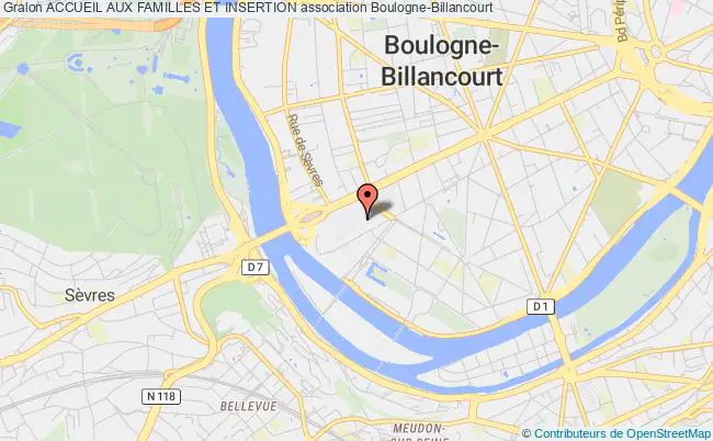 plan association Accueil Aux Familles Et Insertion Boulogne-Billancourt
