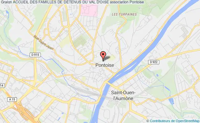 plan association Accueil Des Familles De DÉtenus Du Val D'oise Pontoise