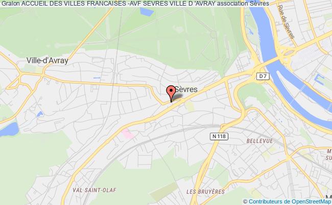 plan association Accueil Des Villes Francaises -avf Sevres Ville D 'avray Sèvres