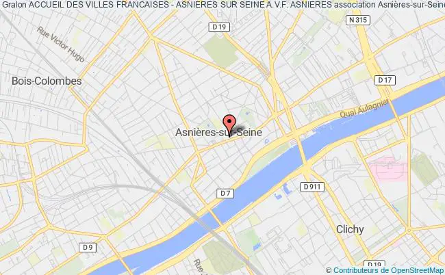 plan association Accueil Des Villes Francaises - Asnieres Sur Seine A.v.f. Asnieres Asnières-sur-Seine