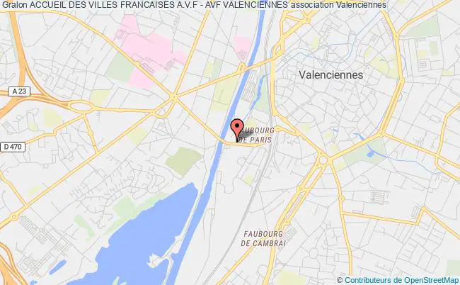 plan association Accueil Des Villes Francaises A.v.f - Avf Valenciennes Valenciennes