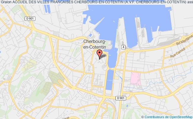 plan association Accueil Des Villes Francaises Cherbourg-en-cotentin (a.v.f. Cherbourg-en-cotentin) Cherbourg-en-Cotentin