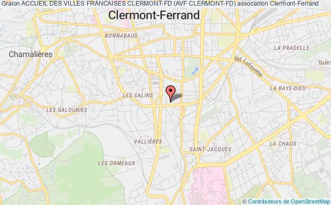 plan association Accueil Des Villes Francaises Clermont-fd (avf Clermont-fd) Clermont-Ferrand