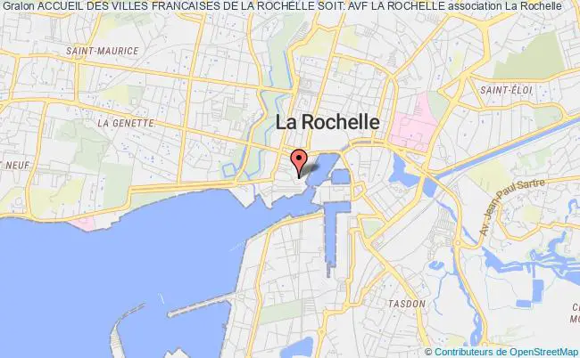 plan association Accueil Des Villes Francaises De La Rochelle Soit: Avf La Rochelle La Rochelle