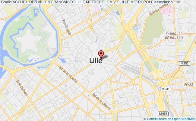 plan association Accueil Des Villes Francaises Lille Metropole A.v.f Lille Metropole Lille