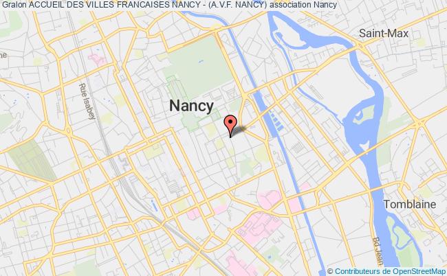 plan association Accueil Des Villes Francaises Nancy - (a.v.f. Nancy) Nancy